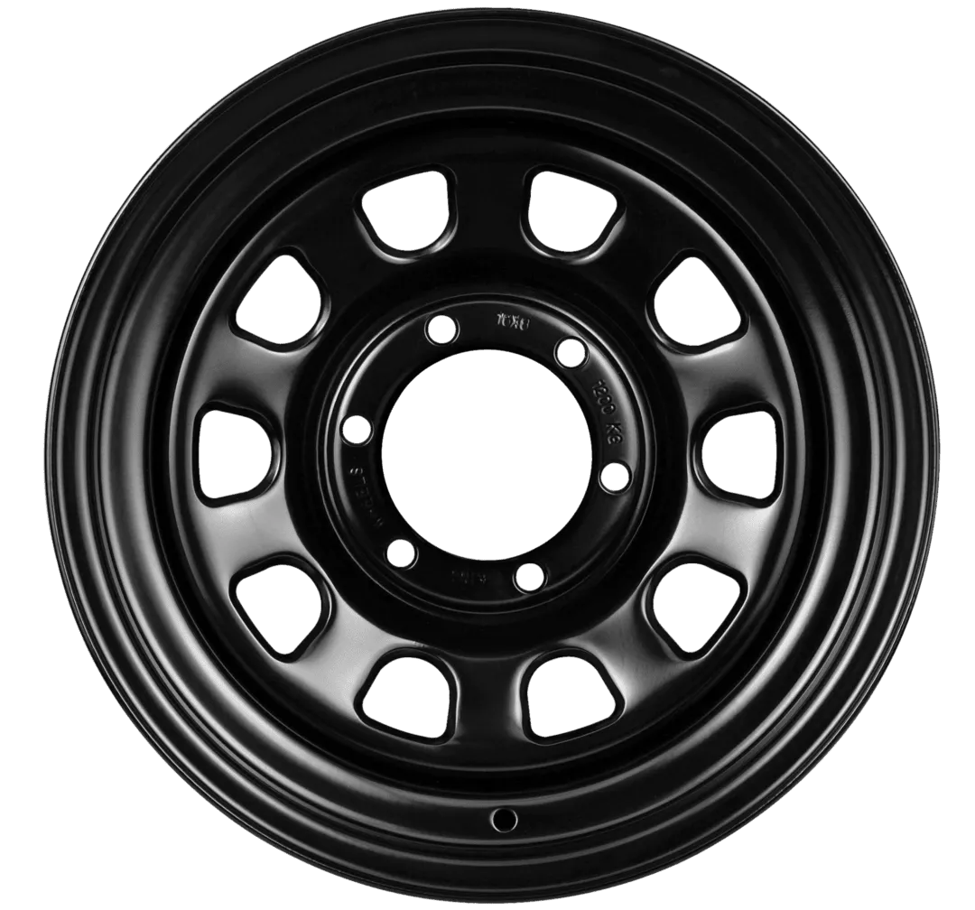 16x8J D Window 4x4 Offroad Black Steel Wheel with PCD 6x139.7 - LT CUSTOM WHEEL