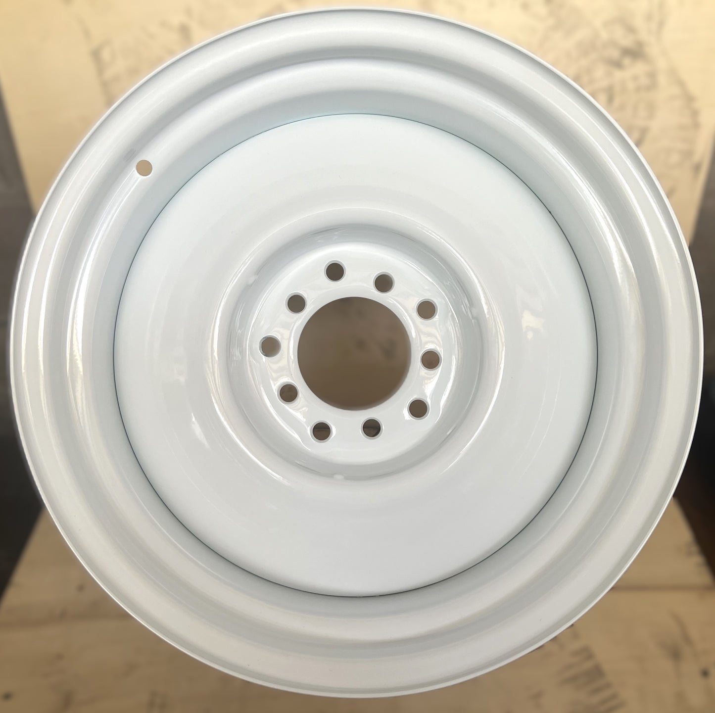 SMOOTHIE 20X8JJ PCD 5X120.65 CLASSIC WHITE STEEL WHEEL - LT CUSTOM WHEEL